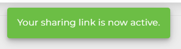 Activate Link Snackbar Message