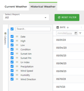 Weather Column Sidebar