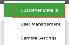 Customer Details Menu
