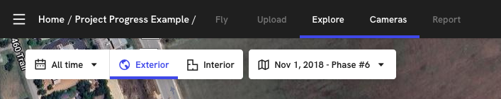 DroneDeploy camera select