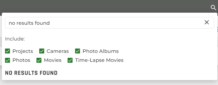 Global Search No Results