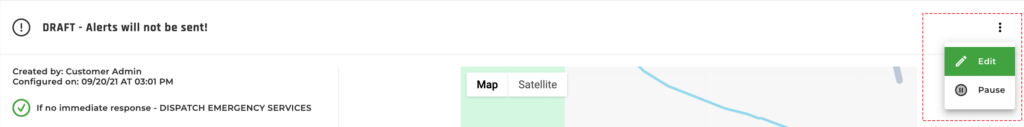Jobsite Monitoring Edit Menu