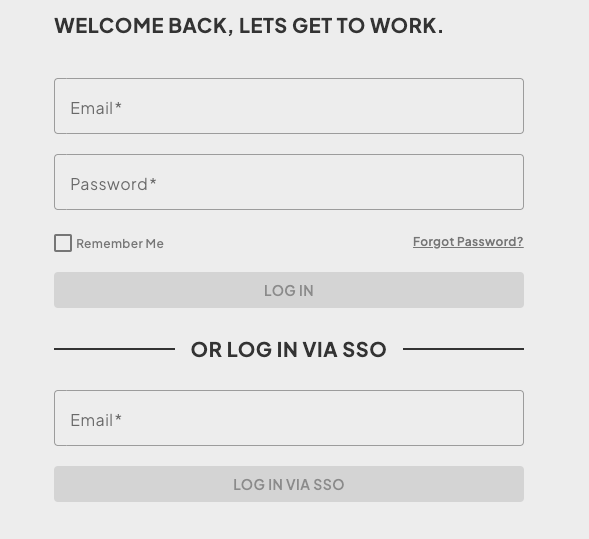 TrueLook Login Screen