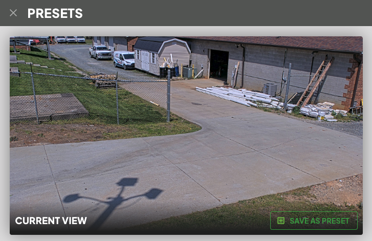 Preset View window
