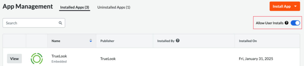 Procore Allow User Install