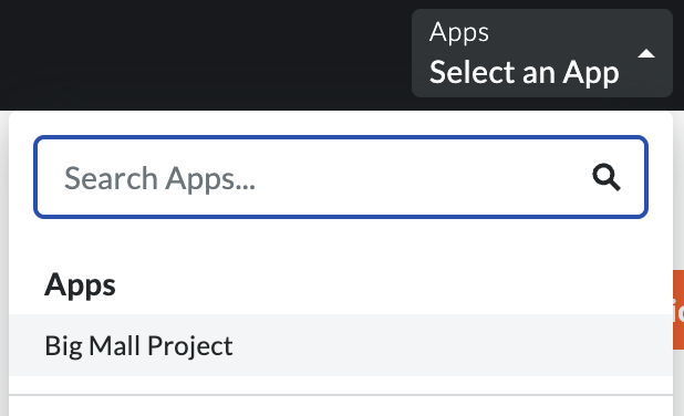 Procore Apps Dropdown Menu