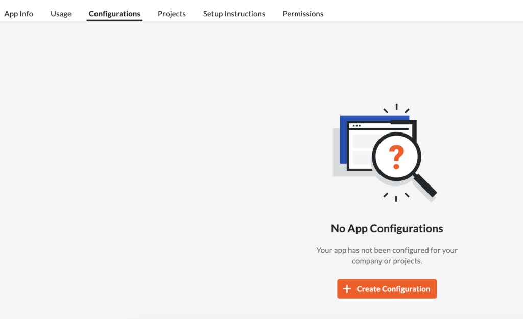 Procore Configuration Tab