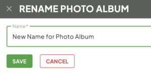 Rename Photo Album Window