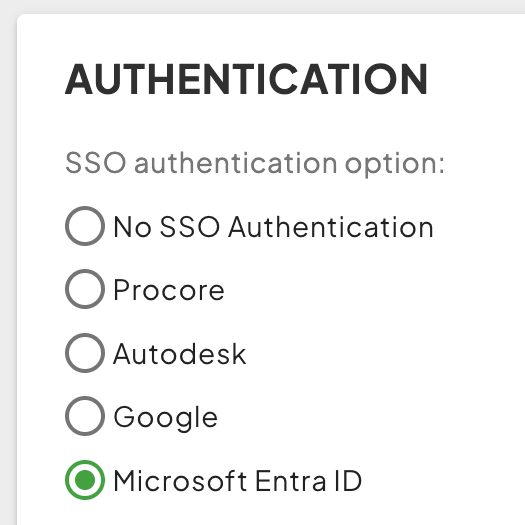 TrueLook SSO Menu - Authentication