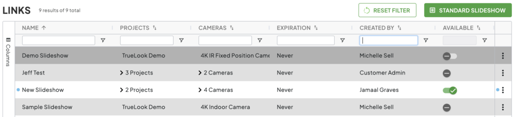 New Standard Slideshow Listing