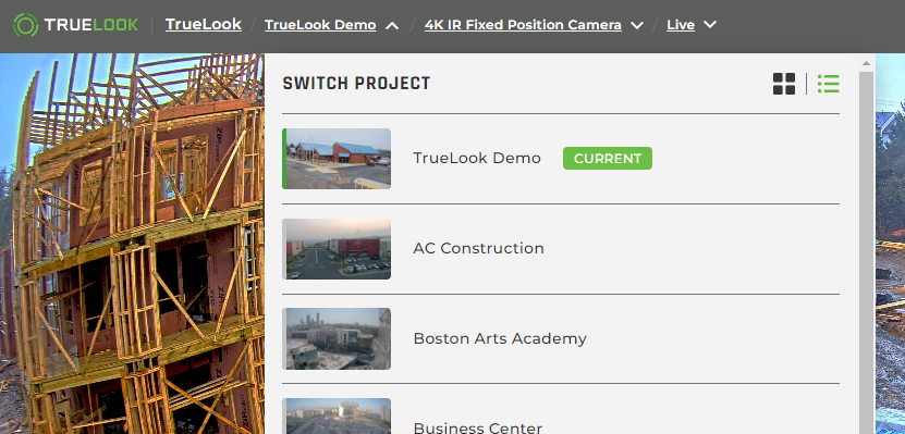 Navigation Breadcrumb Menu - Projects