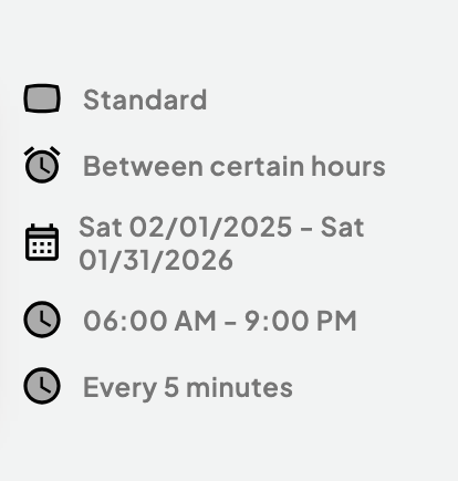 Time-Lapse information pane
