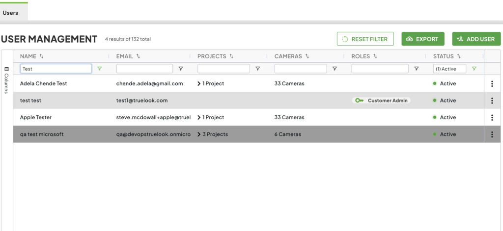 User Management Window