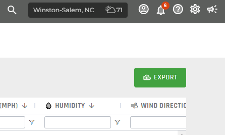 Weather Export Button