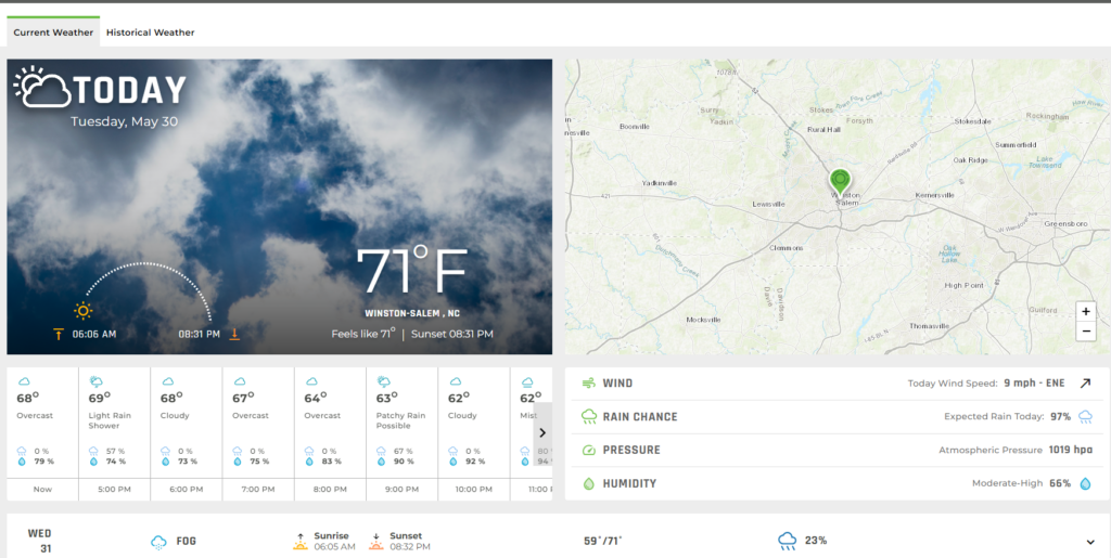 Weather window