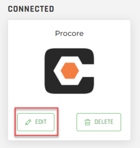 Procore Integration Options Box