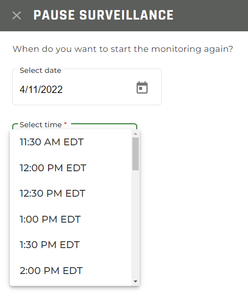 Jobsite Monitoring Pause Time