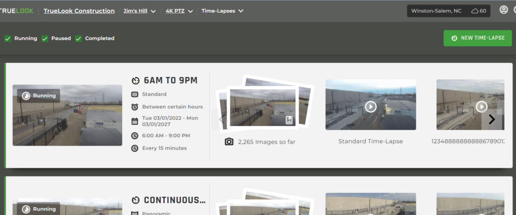 Time-Lapse page