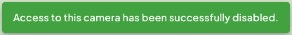 Access Disabled notification