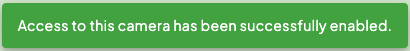 Access Enabled notification